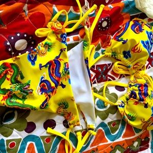 Shein Chinese dragon print Bikini swimsuit